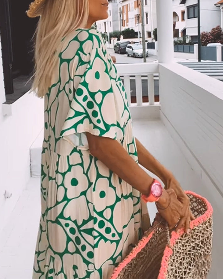 Maya - Printed Midi Dress