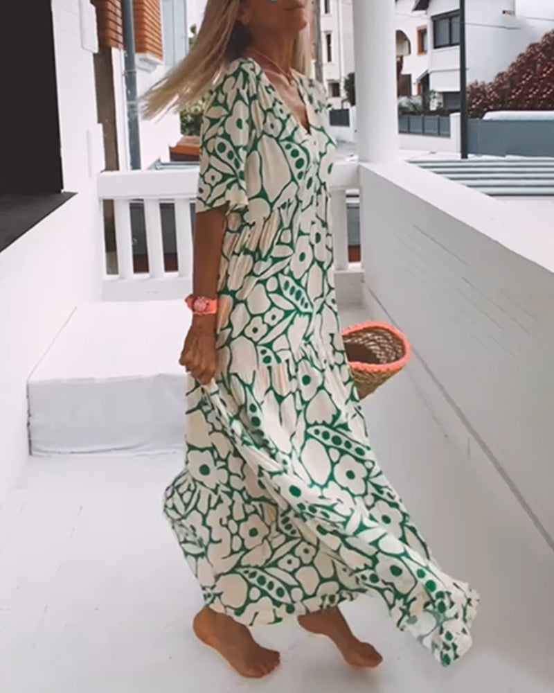 Maya - Printed Midi Dress