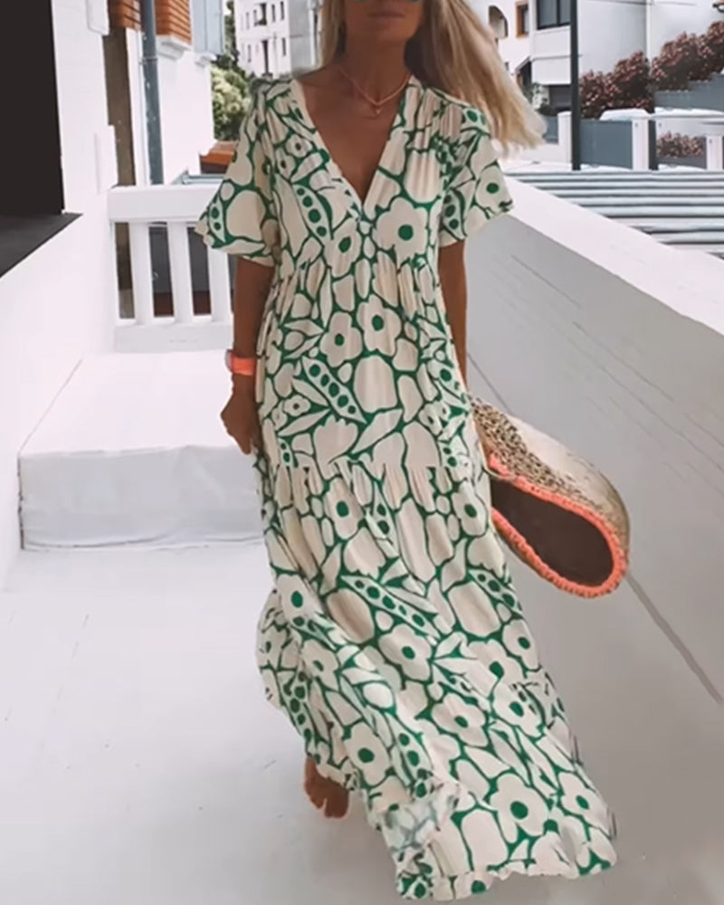 Maya - Printed Midi Dress