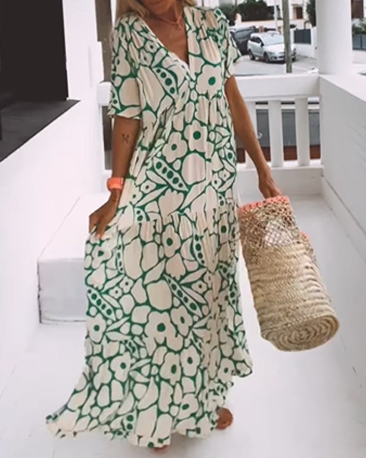 Maya - Printed Midi Dress