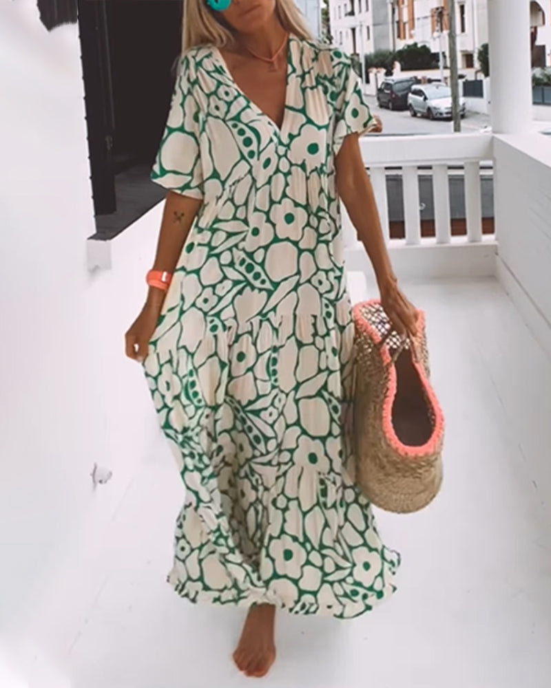 Maya - Printed Midi Dress