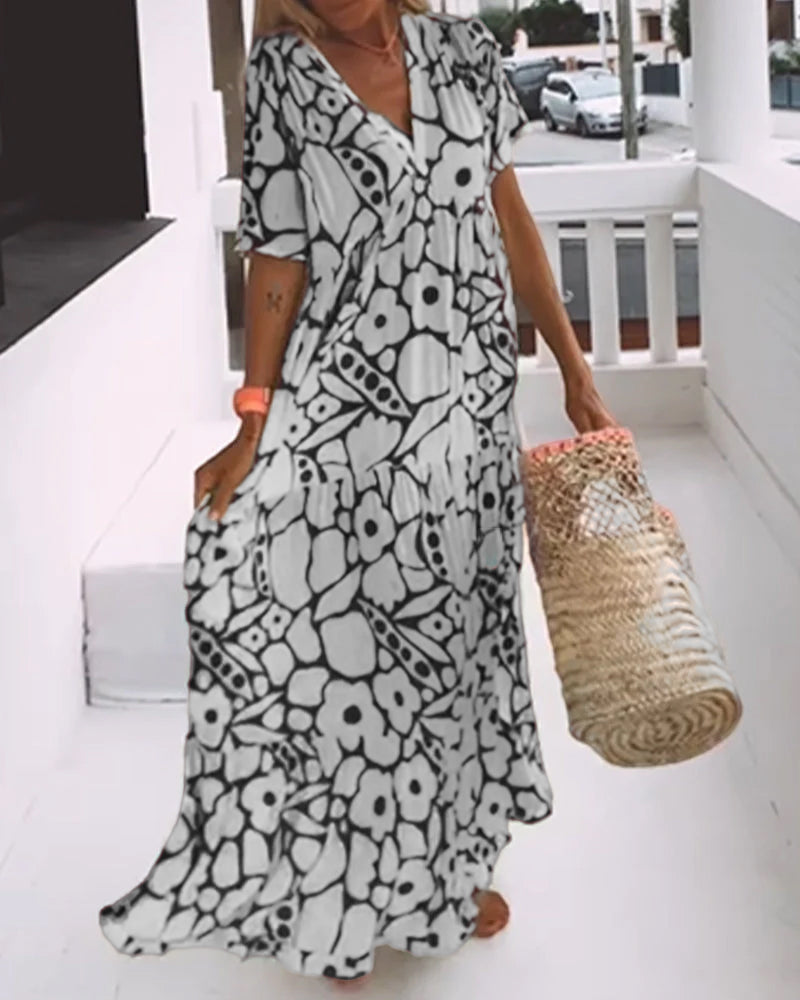 Maya - Printed Midi Dress