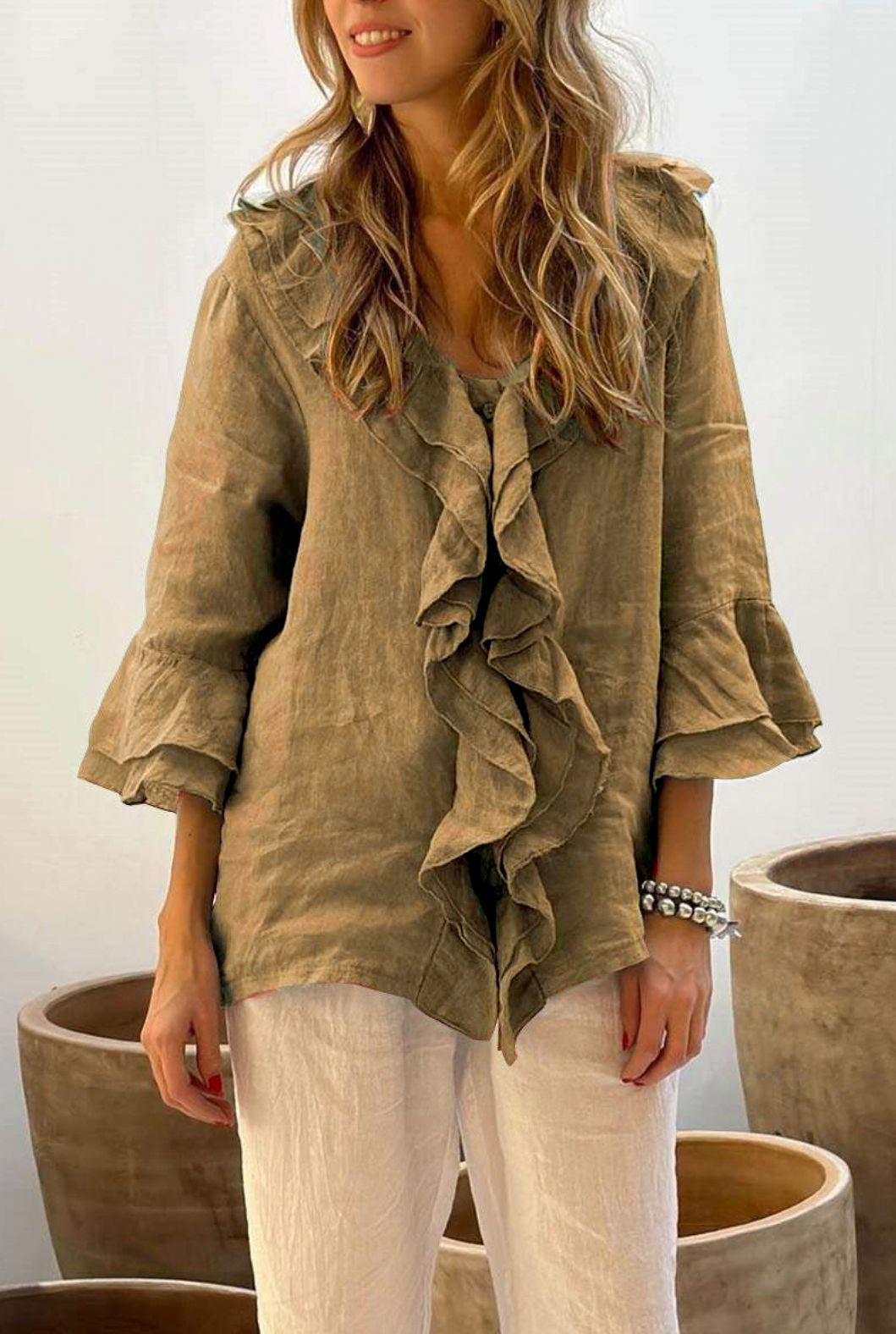 Jolie - Stylish Ruffled Blouse